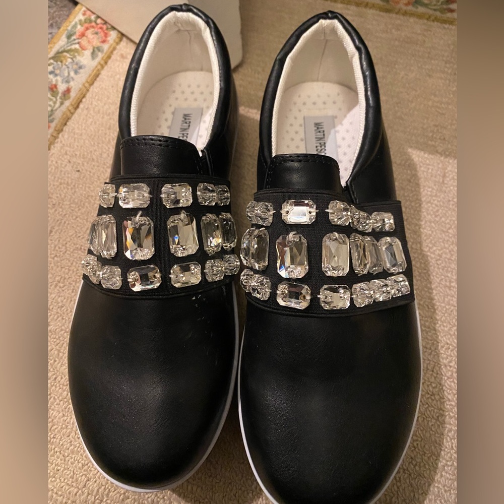 Martin Pescatore jewelled slip on Italian shoes